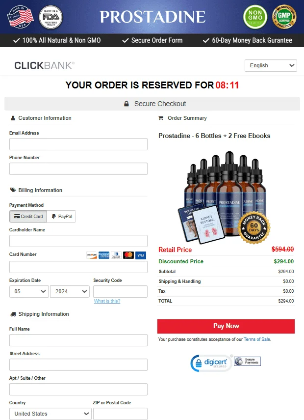 prostadine order page